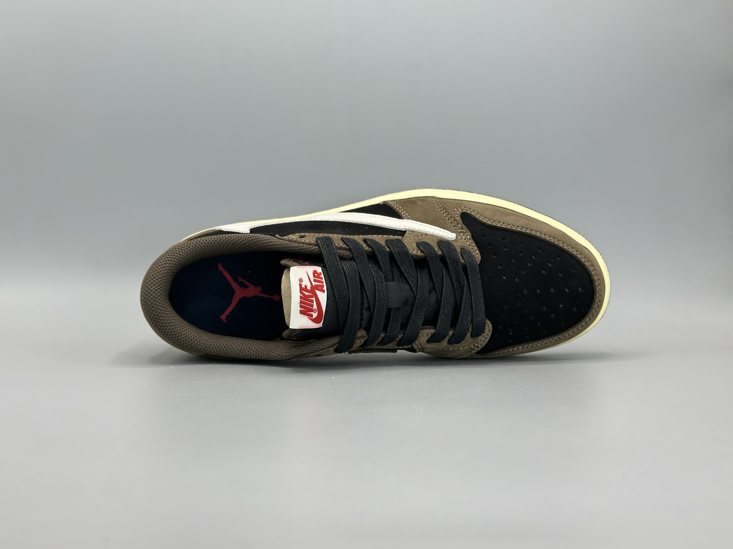 کتانی نایکی جردن1لو تراویس فرگمنت سفید مشکی آبی/Nike Air Jordan1 low Travis — تصویر ۱۲