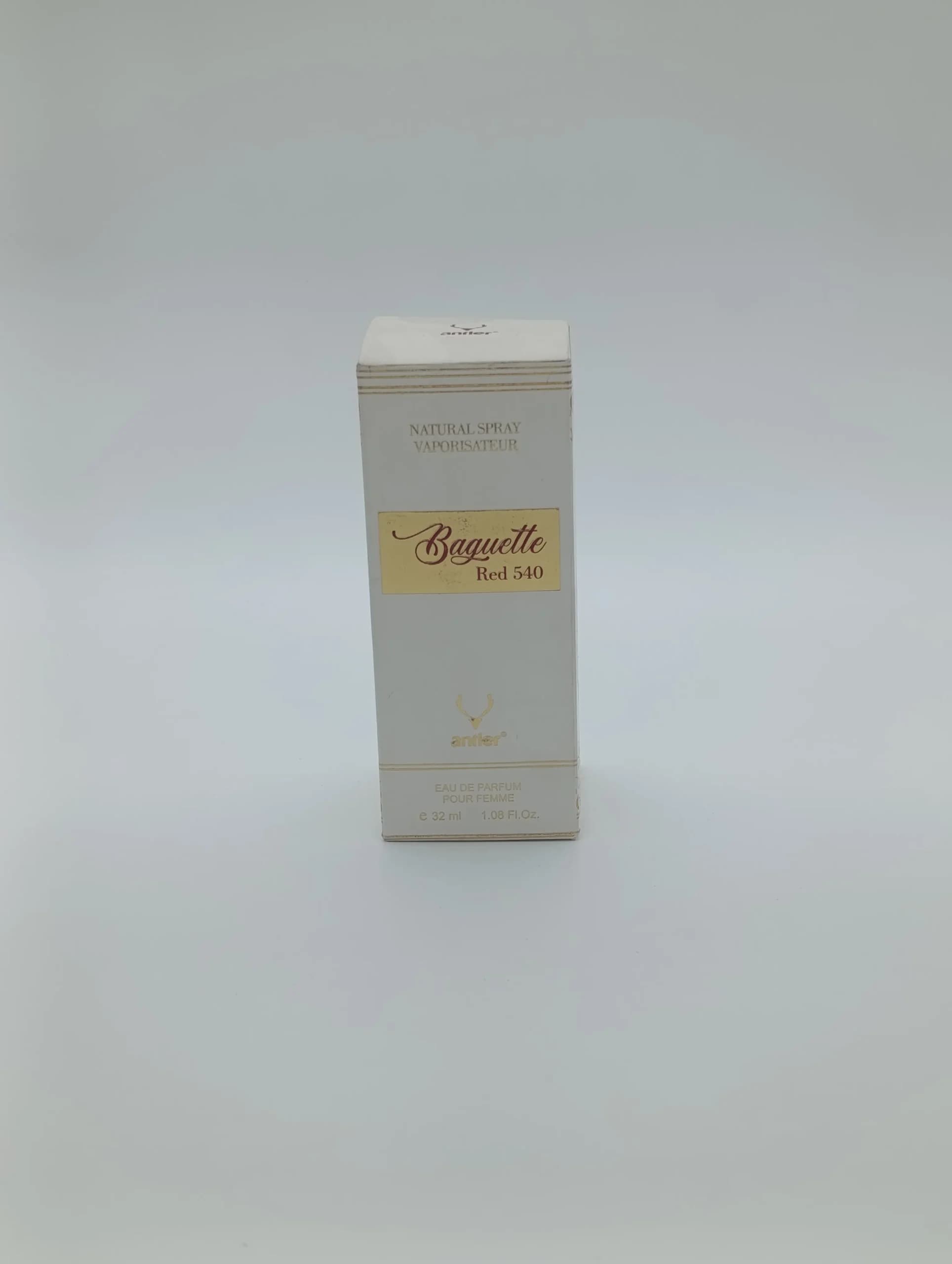 ادو پرفیوم جیبی اسپرت انتلر مدل باگت رد 540 Antler Baguette Red 540 حجم ۳۲ میل | گرم و شیرین کهربایی زعفرانی (اورجینال) — تصویر ۳