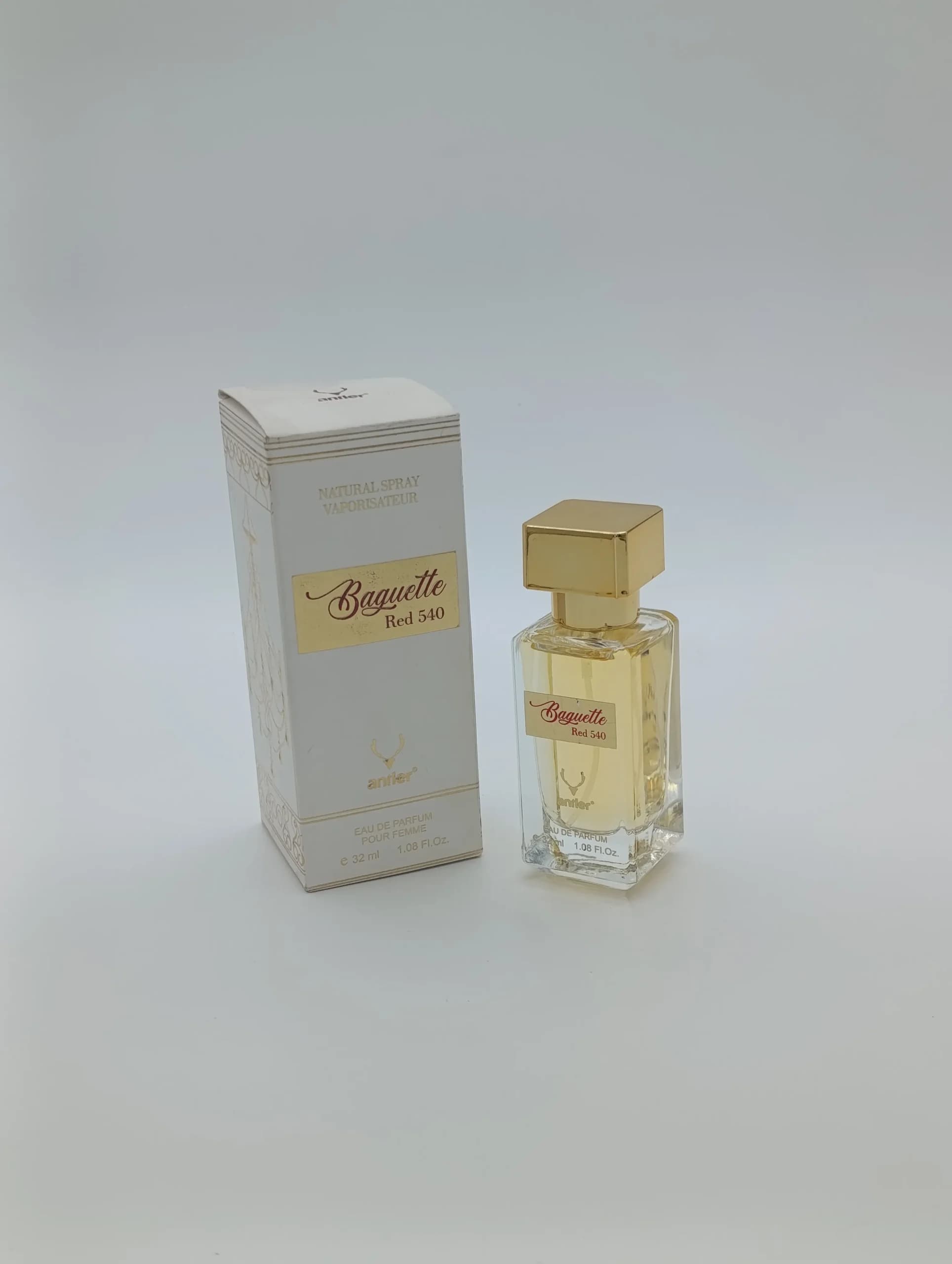 ادو پرفیوم جیبی اسپرت انتلر مدل باگت رد 540 Antler Baguette Red 540 حجم ۳۲ میل | گرم و شیرین کهربایی زعفرانی (اورجینال)