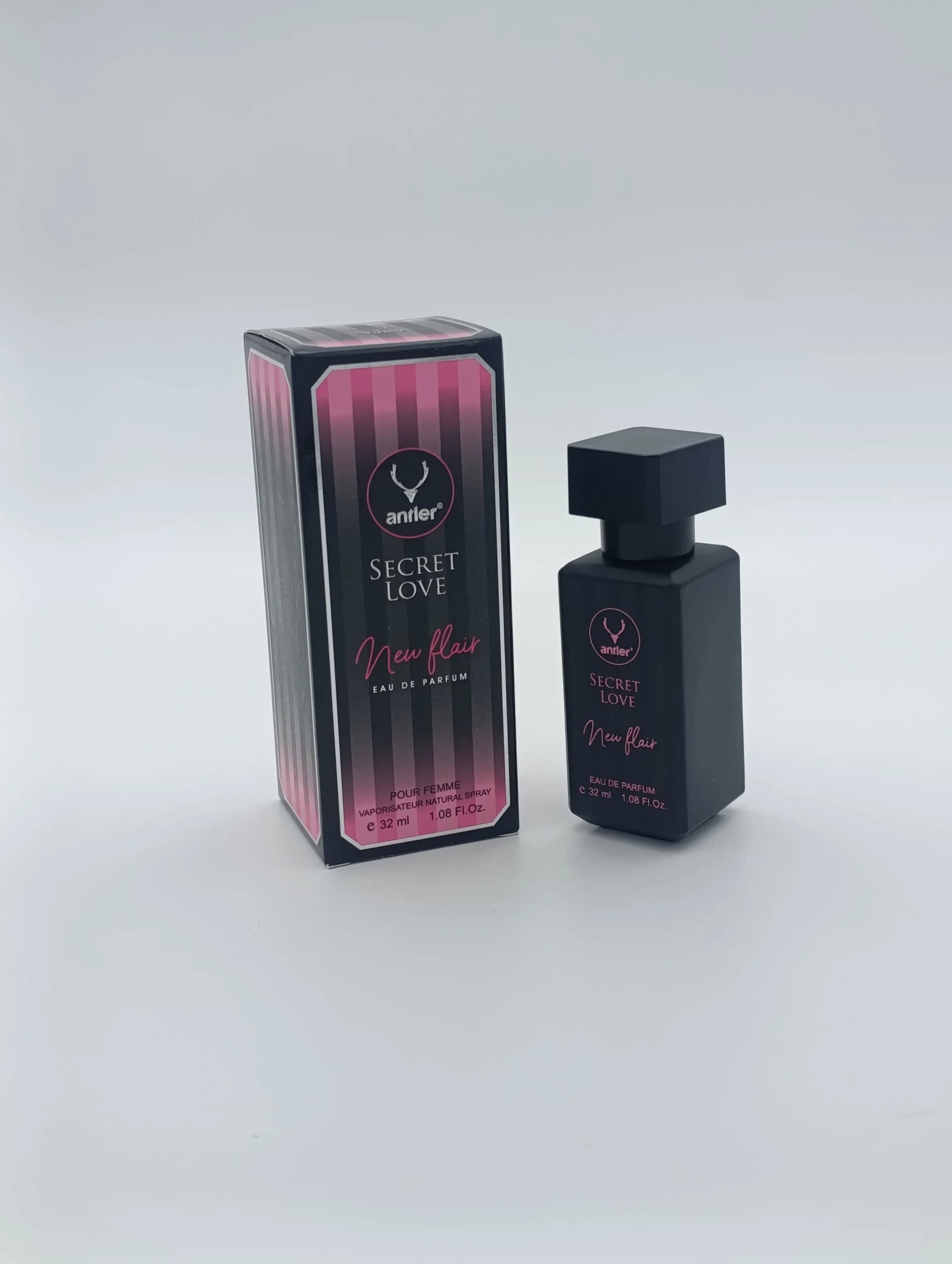 ادو پرفیوم جیبی زنانه انتلر مدل سکرت لاو نیو فلیر Antler Secret Love New Flair حجم ۳۲ میل | خنک و شیرین استوایی وانیلی (اورجینال)