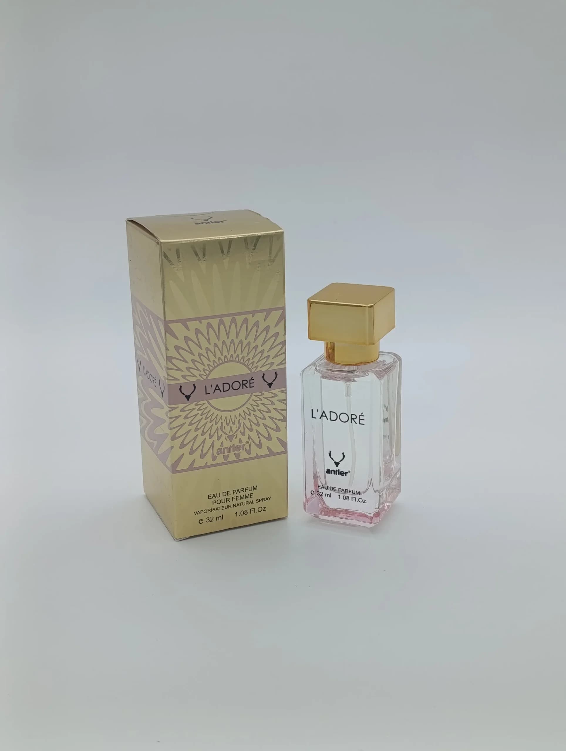 ادو پرفیوم جیبی زنانه انتلر مدل لادور Antler L’adore حجم ۳۲ میل | خنک و شیرین ملایم گلی (اورجینال)