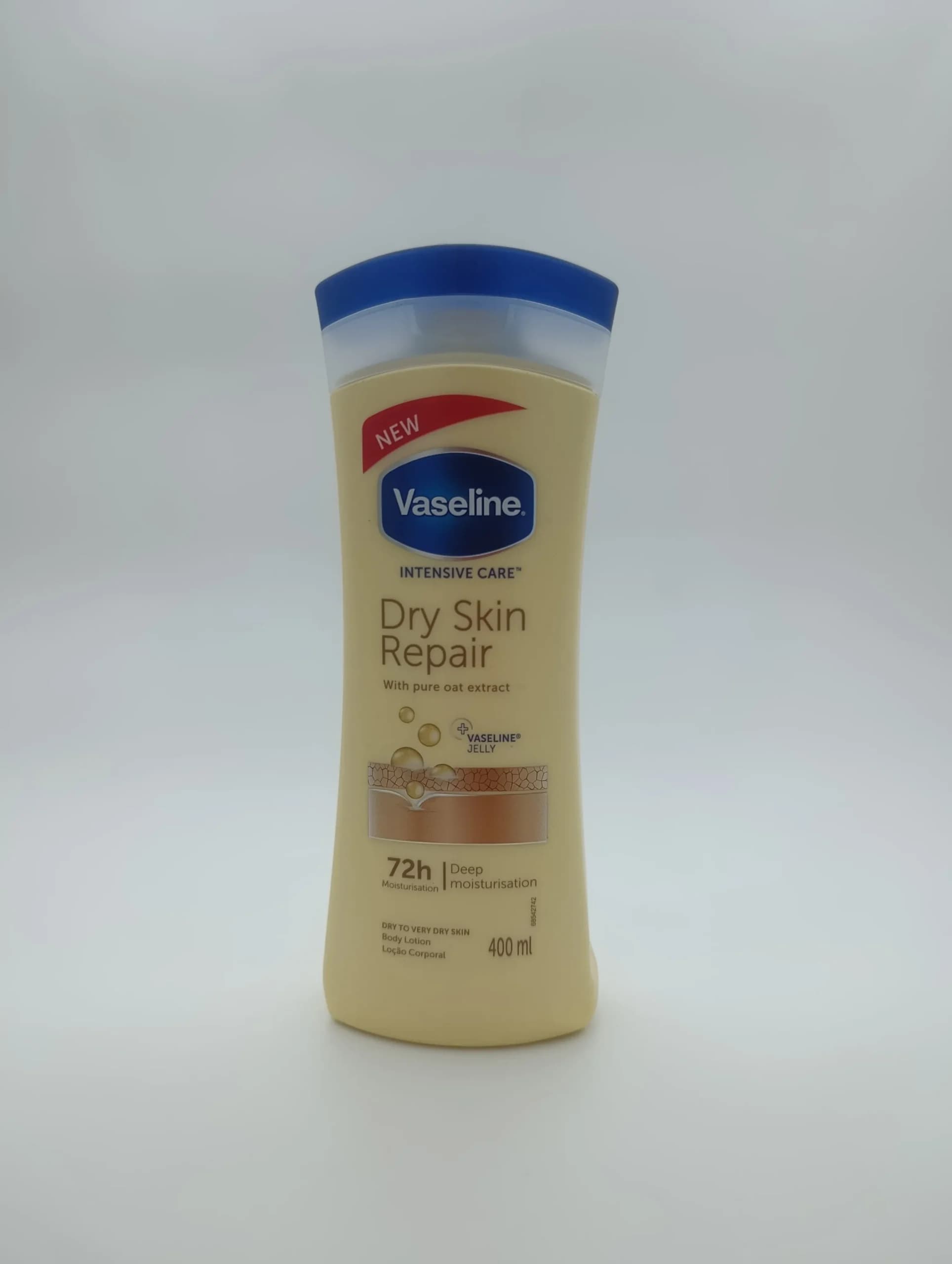 لوسیون بدن وازلین Vaseline مدل Dry Skin Repair حجم ۴۰۰ میل | آبرسان ۷۲ ساعته پوست خیلی خشک (اصل) — تصویر ۲