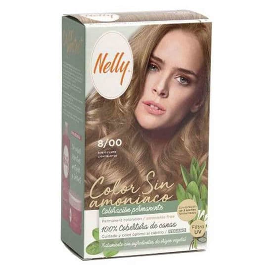 کیت رنگ مو بدون آمونیاک نلی NELLY شماره 8/00