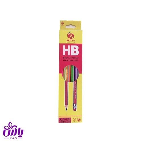 مداد مشکی پاکن دار اس تی ام S-004 (12 عددی)