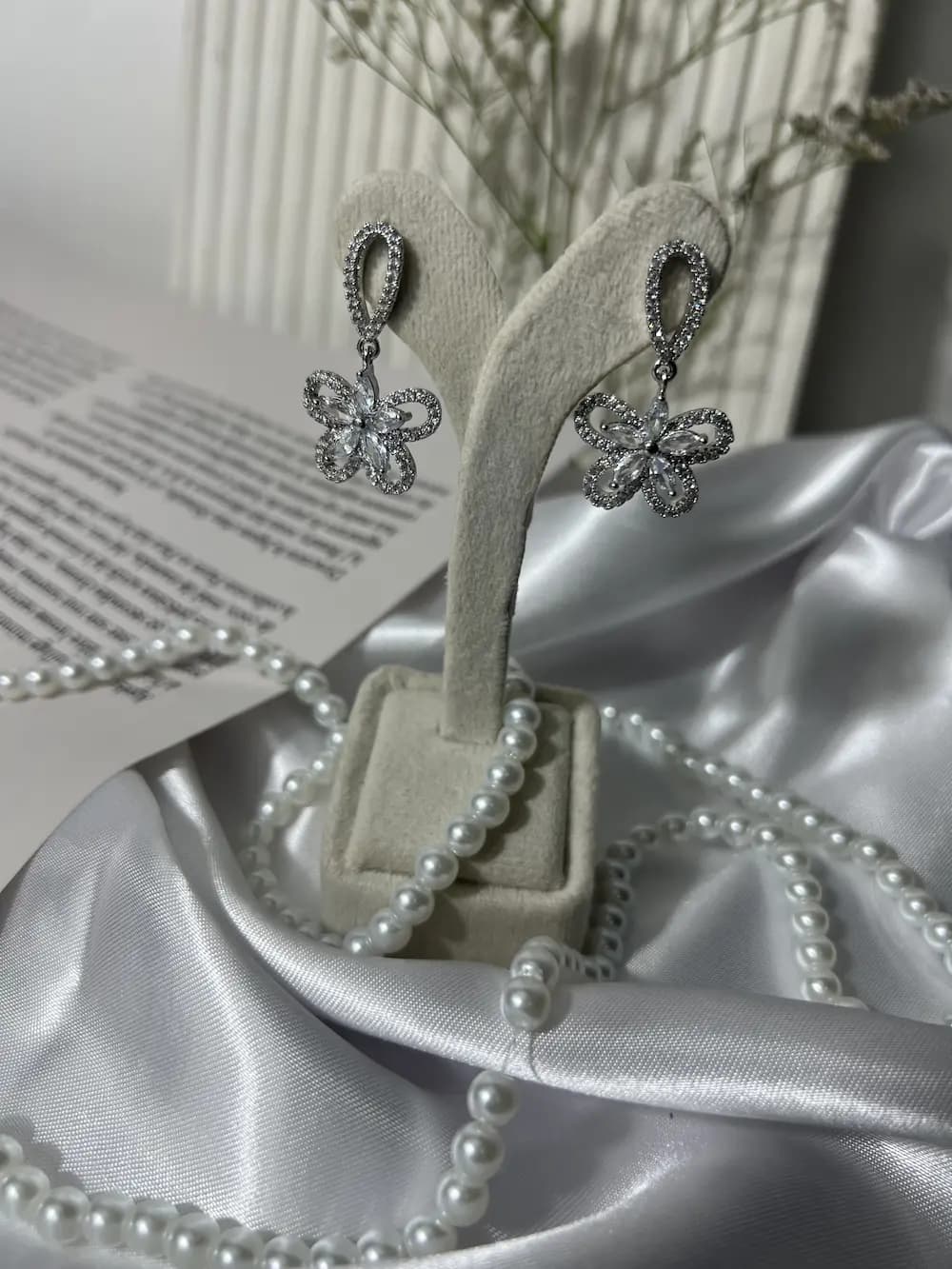 گوشواره جواهری گل
