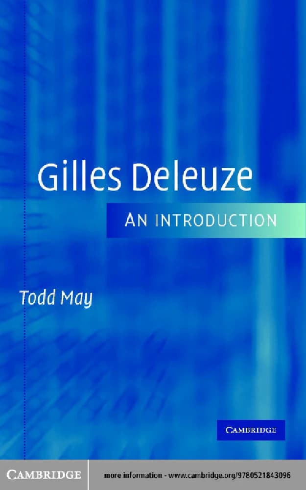 کتاب تاد و ژیل دلوز: درآمدی بر دلوز (Todd, May, Gilles Deleuze: An Introduction) اثر تاد می نسخه PDF انگلیسی