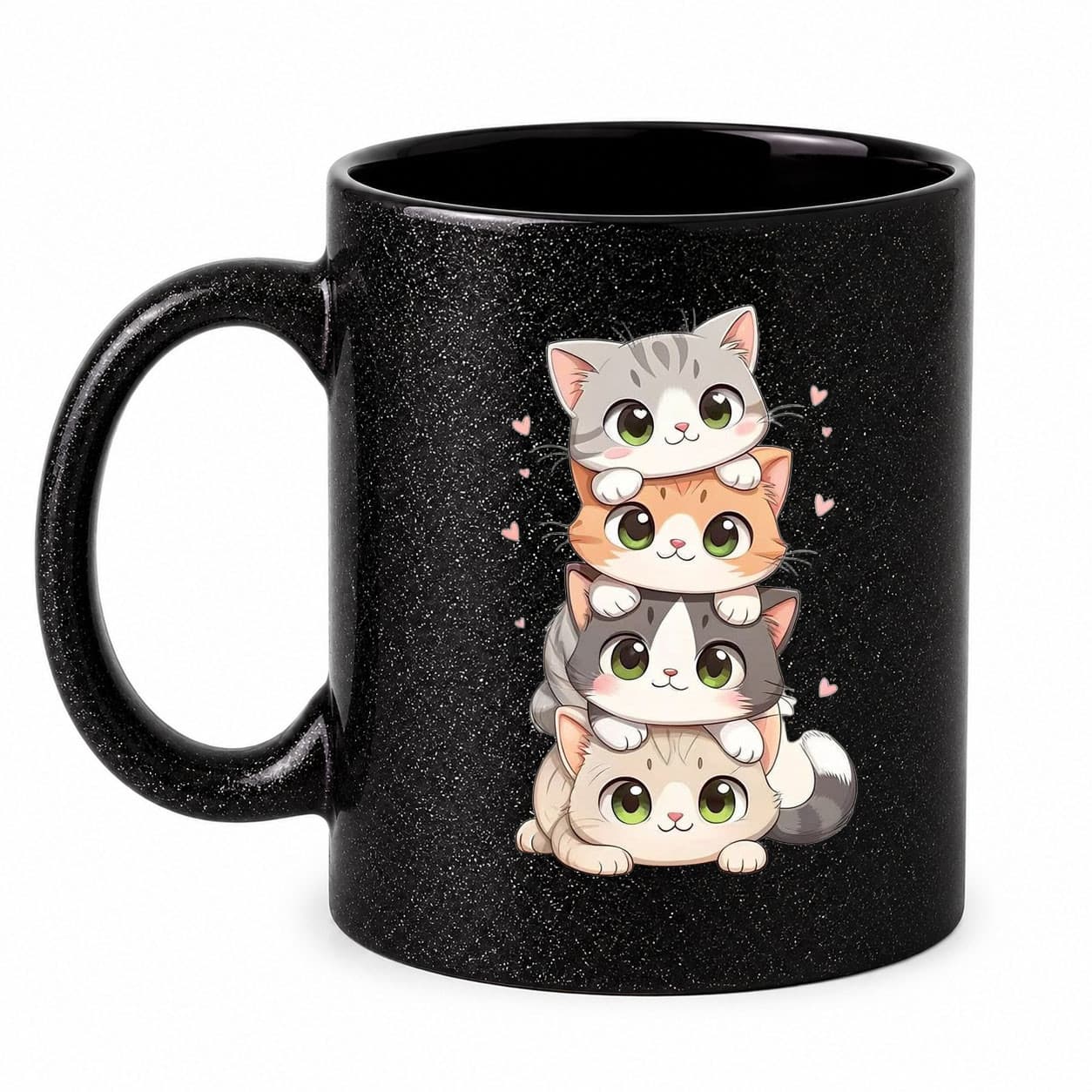 ماگ سرامیکی فانتزی خانواده گربهها | ماگ کیوت Cat Family | کد 105 — تصویر ۲
