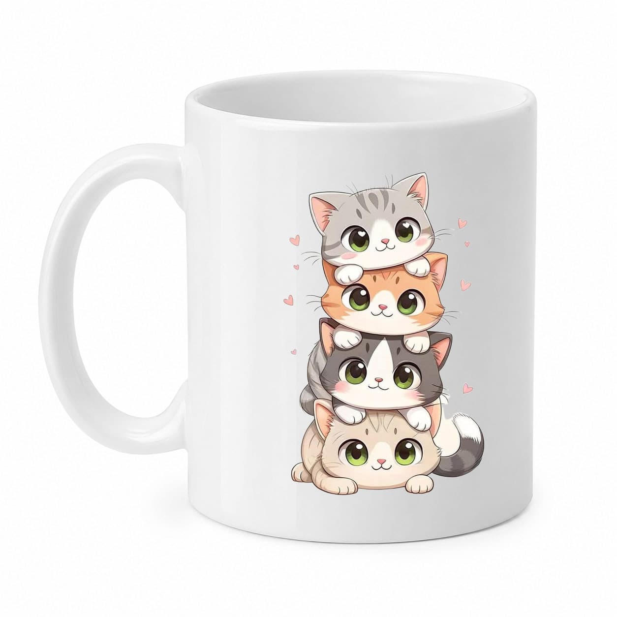 ماگ سرامیکی فانتزی خانواده گربهها | ماگ کیوت Cat Family | کد 105 — تصویر ۴