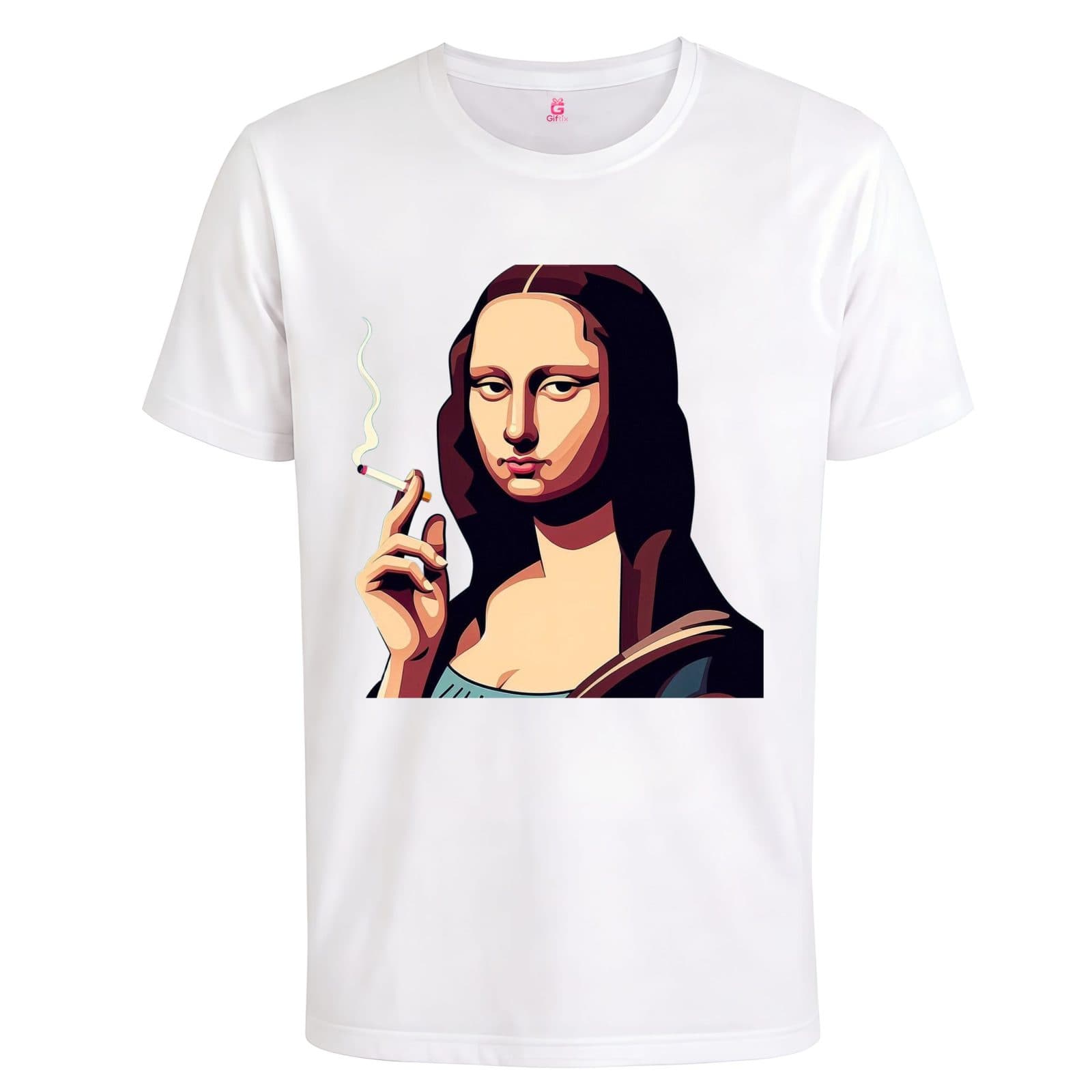 تیشرت پنبه‌ای طرح Mona Lisa | کد 1004 | مردانه و زنانه | گیفتیکس