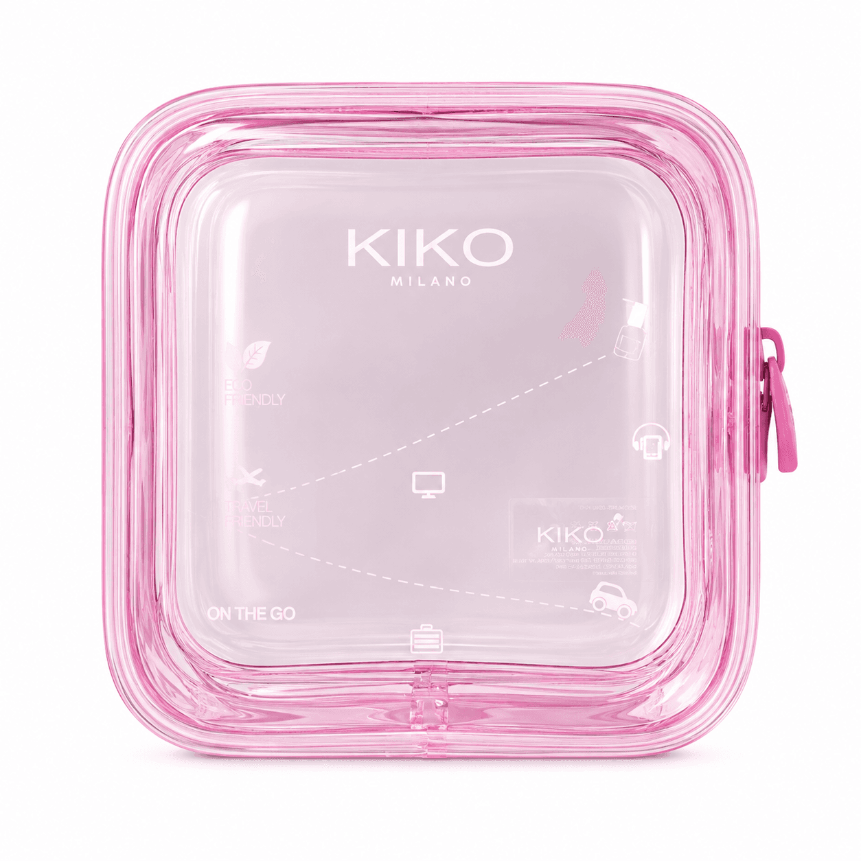 کیف آرایشی شفاف کیکو میلانو KIKO Milano صورتی