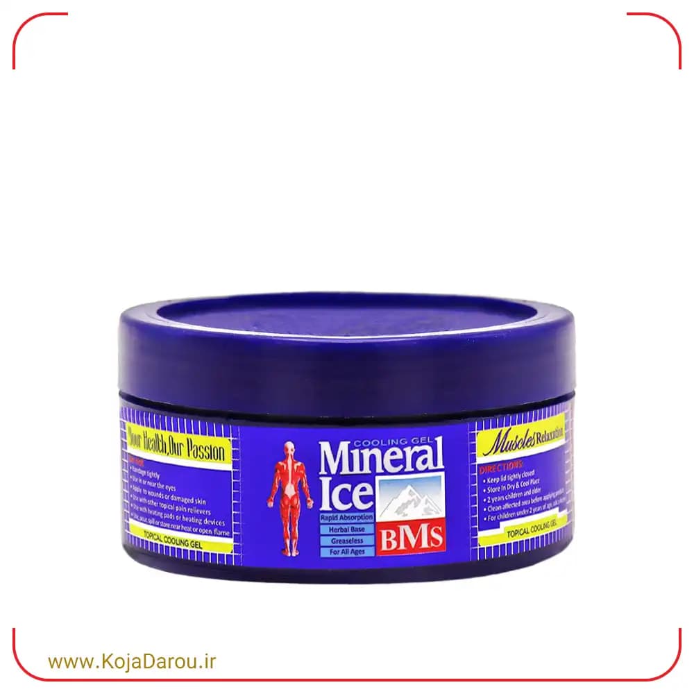 ژل خنک کننده بدن مینرال آیس بی ام اس BMS Mineral Ice حجم 100 میلی لیتر