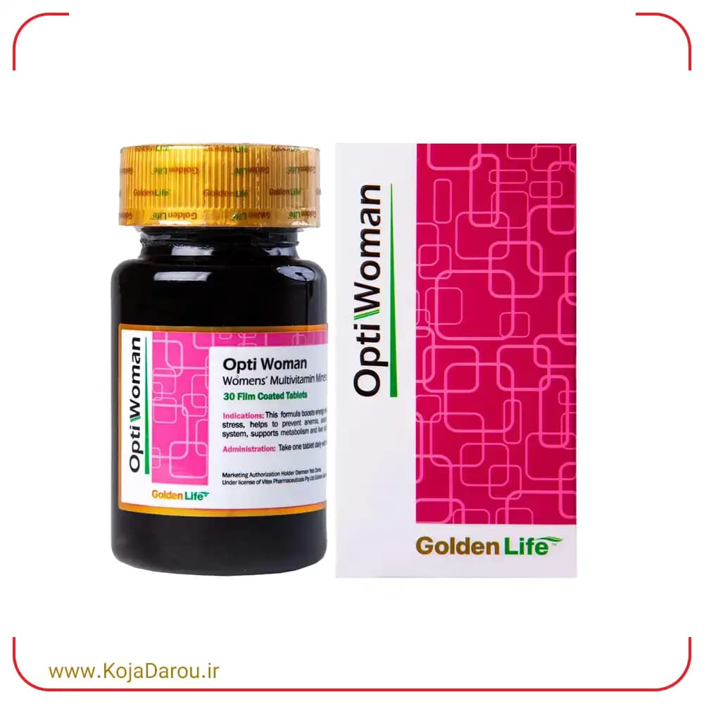 قرص اپتی وومن گلدن لایف Opti Woman بسته 30 عددی — تصویر ۲