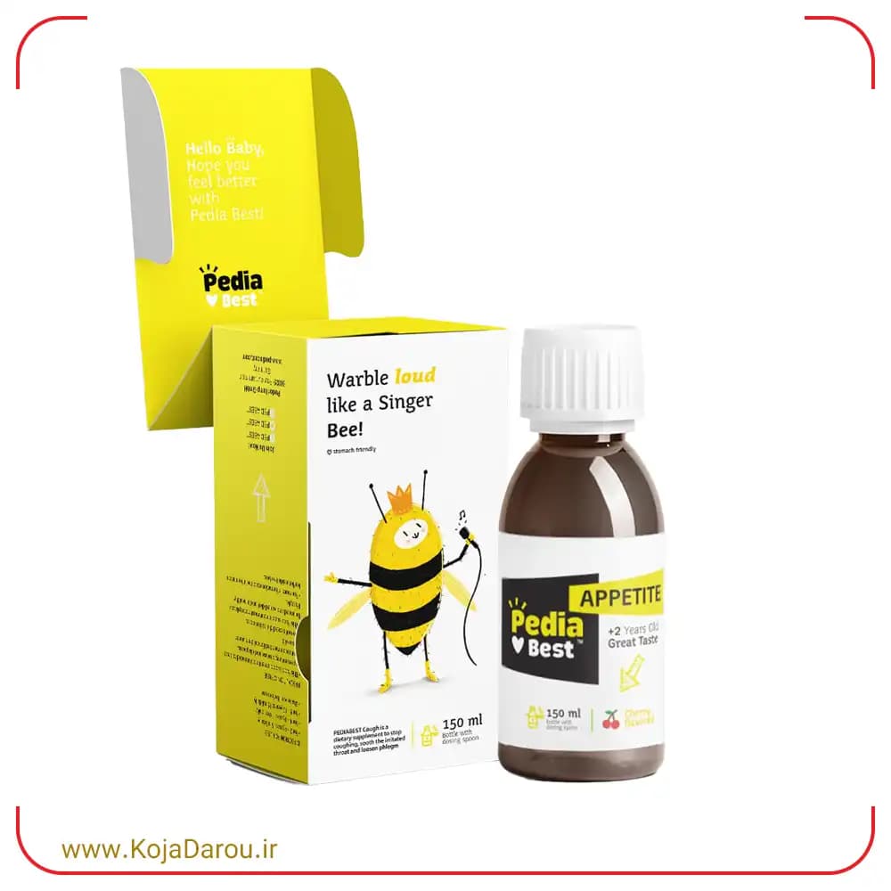 شربت کاف پدیابست با طعم لیمو Pedia Best Cough حجم 150 میلی لیتر — تصویر ۲