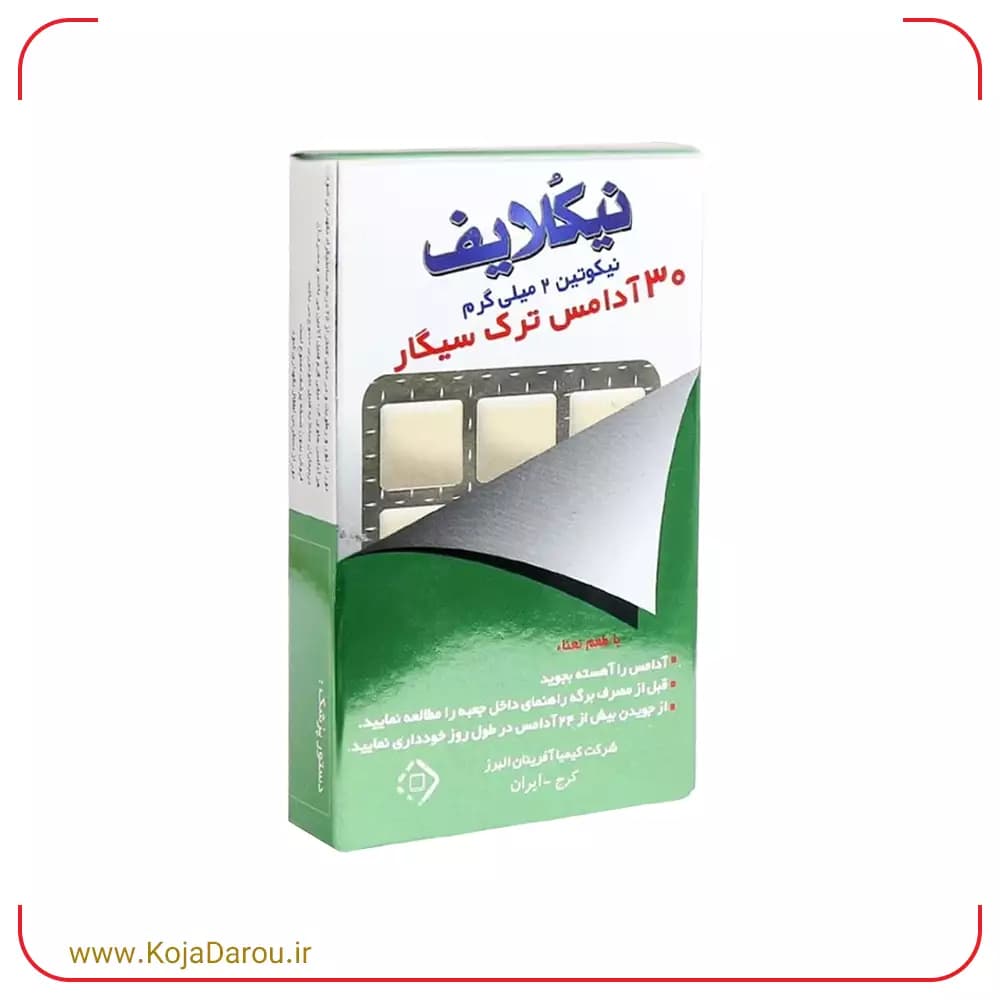 آدامس ترک سیگار نیکلایف طعم نعنا مدل نیکوتین 2 میلی گرم Nicolife بسته 30 عددی