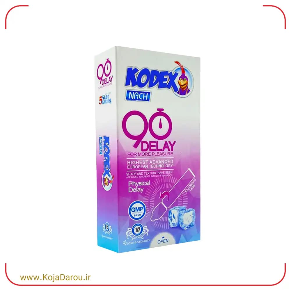 کاندوم تاخیری 90 دقیقه دیلی ناچ کدکس Kodex 90 Delay بسته 12 عددی