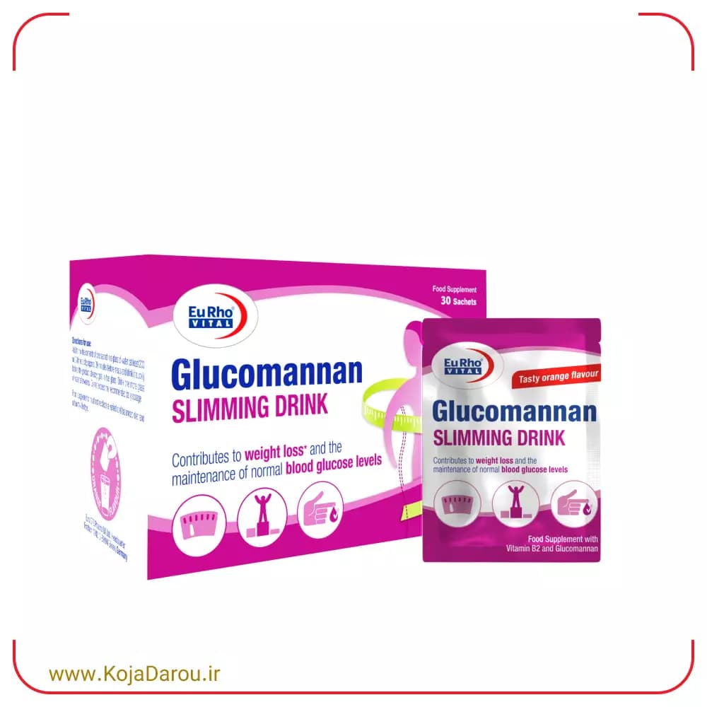ساشه گلوکومانان یوروویتال با طعم پرتقال Glucomannan بسته 30عددی