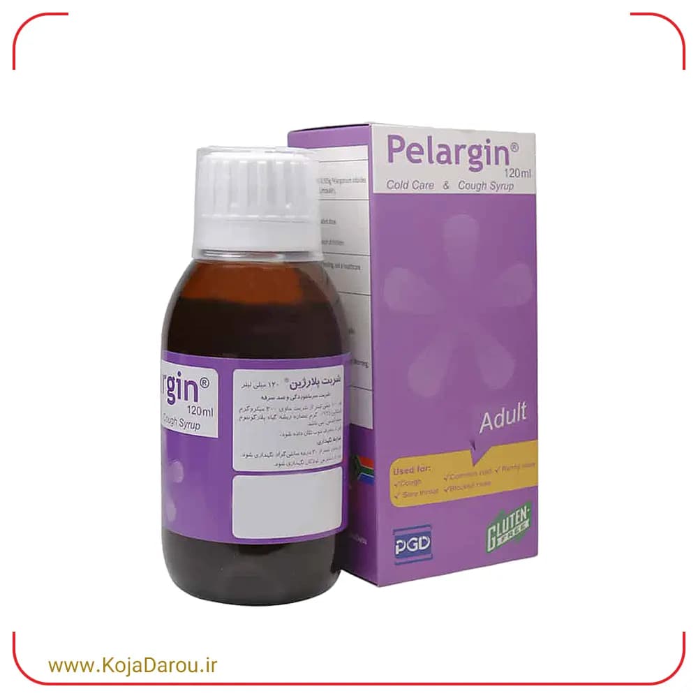 شربت پلارژین بزرگسالان پارس گیتا دارو Pelargin حجم 120 میلی لیتر