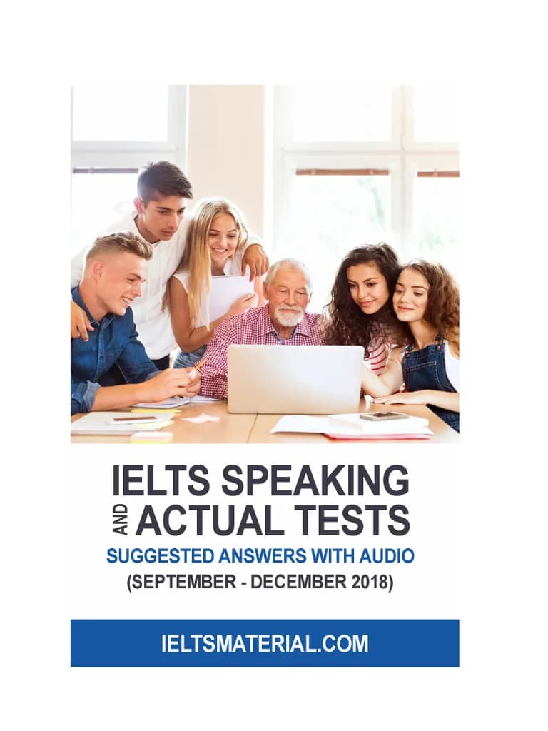 کتاب IELTS Speaking Actual Tests September–December 2018 (آزمون‌های واقعی اسپیکینگ آیلتس سپتامبر تا دسامبر ۲۰۱۸) نسخه انگلیسی PDF