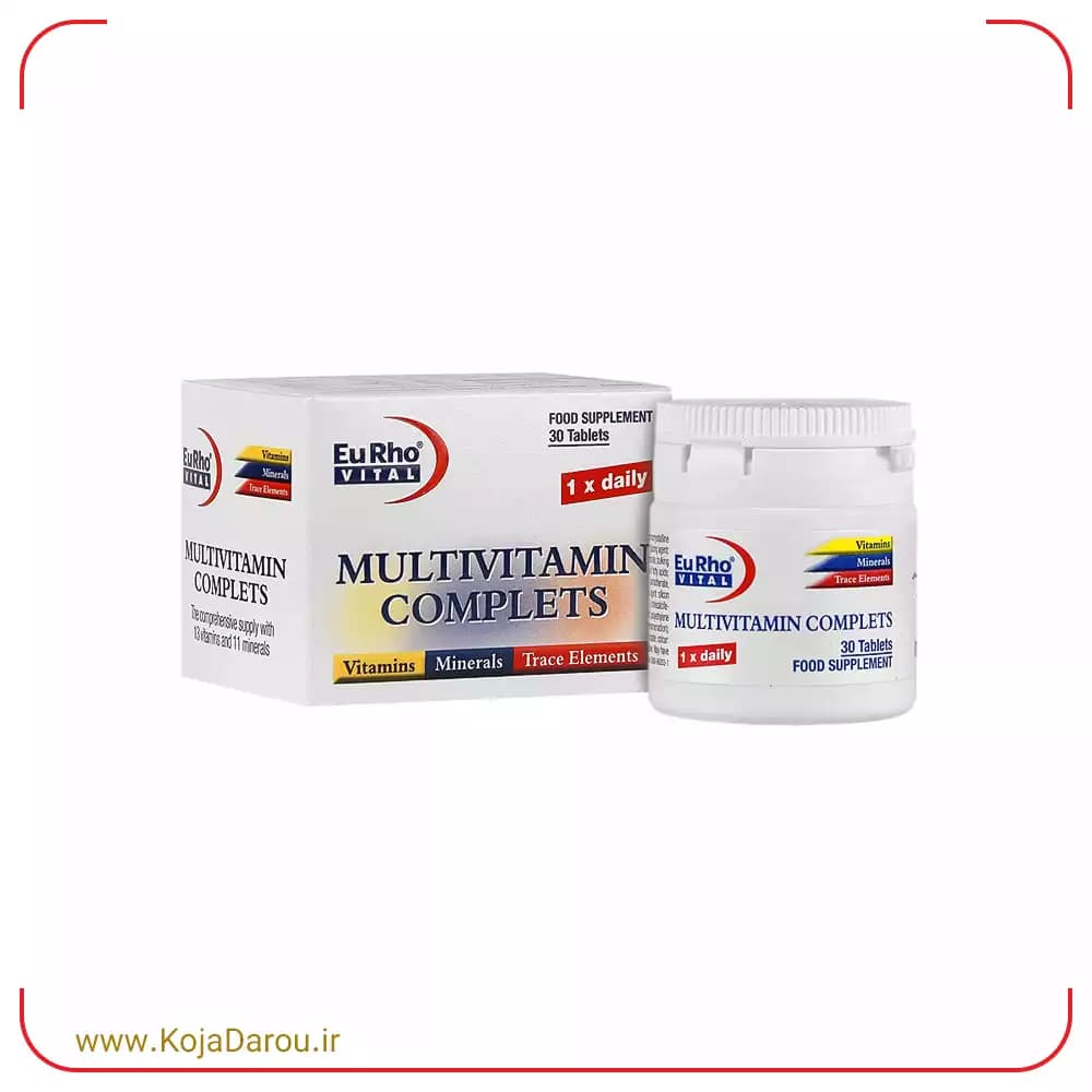 قرص مولتی ویتامین کامپلت یوروویتال Multivitamin Complets بسته 30 عددی