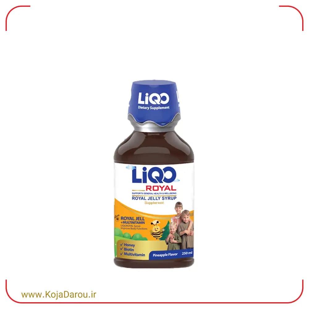 شربت لیکو رویال ابیان فارمد با طعم آناناس Liqo Royal حجم 250 میلی لیتر