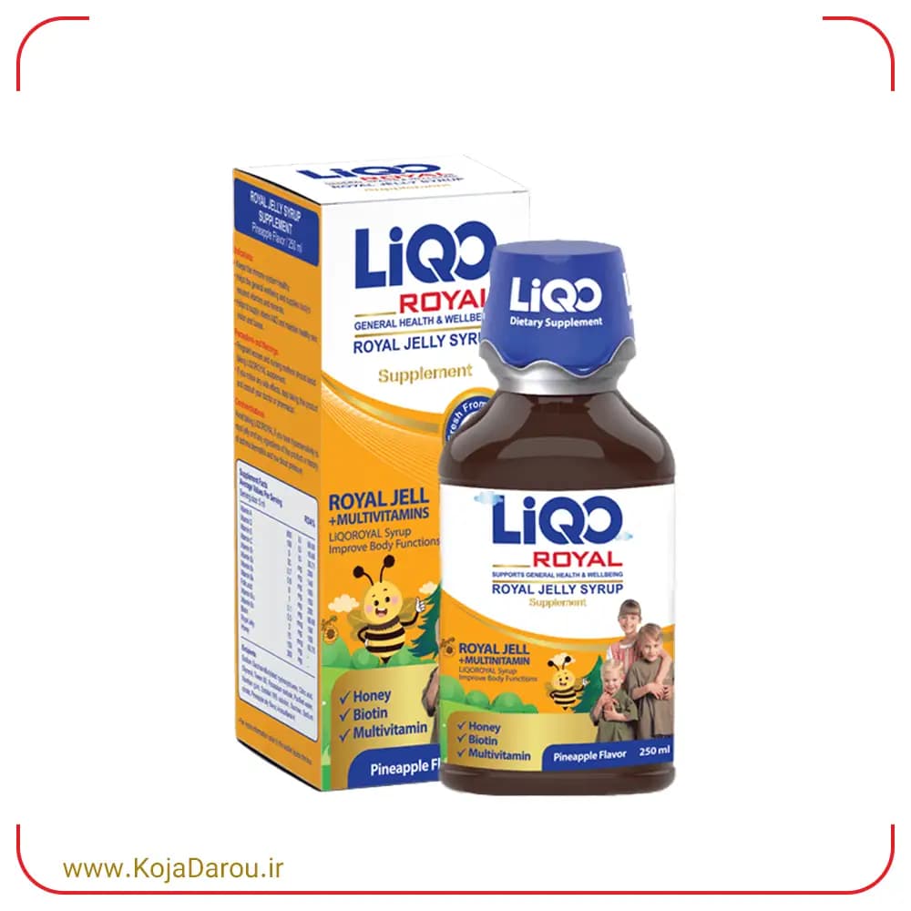 شربت لیکو رویال ابیان فارمد با طعم آناناس Liqo Royal حجم 250 میلی لیتر — تصویر ۲