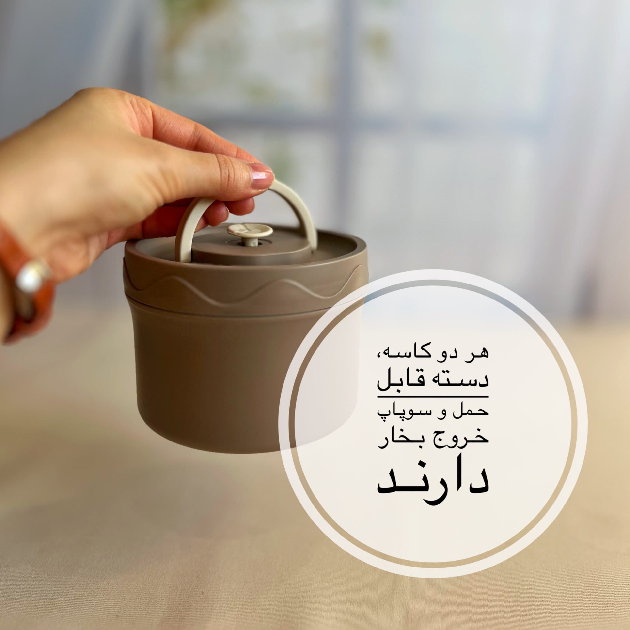 ظرف غذای دو کاسه کیف دار دلیشز — تصویر ۴