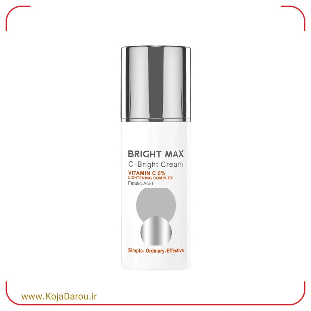 کرم جوان کننده صورت و گردن سی برایت برایت مکس Bright Max حجم 30 میلی لیتر