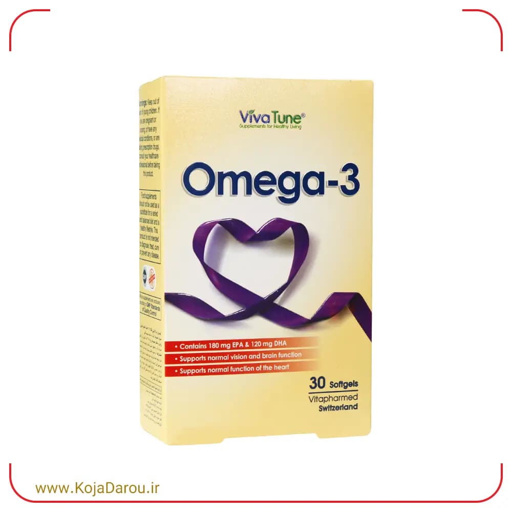 کپسول نرم ژلاتینی امگا 3 ویواتیون Omega 3 Viva Tune بسته 30 عددی
