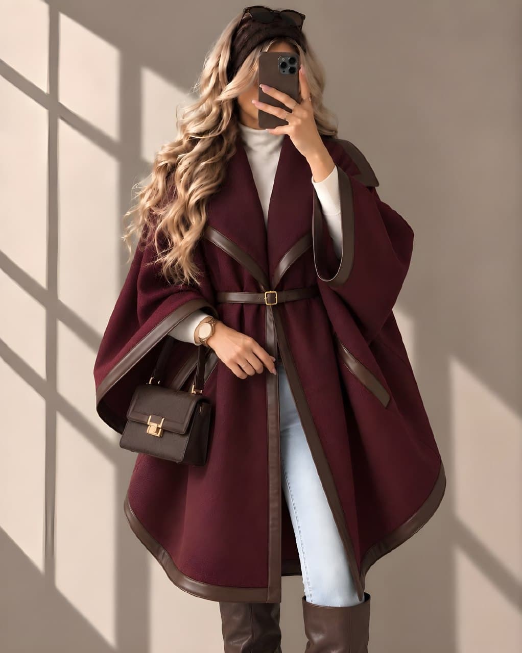 پانچو زنانه مدل مهتا — تصویر ۳
