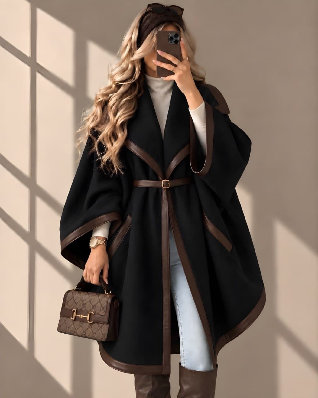 پانچو زنانه مدل مهتا — تصویر ۴