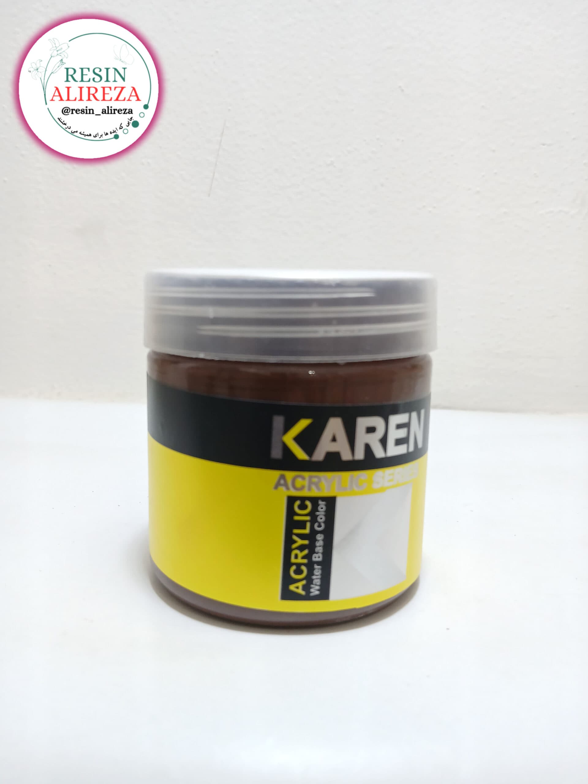 رنگ اکریلیک قهوه ای 250 گرمی