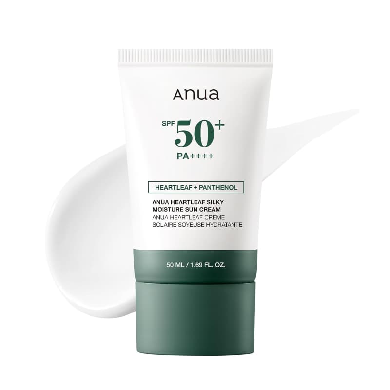 ضد آفتاب هارتلیف آنوا Anua Heartleaf Silky Moisture Sun Cream SPF50+ PA++++ اصل — تصویر ۷