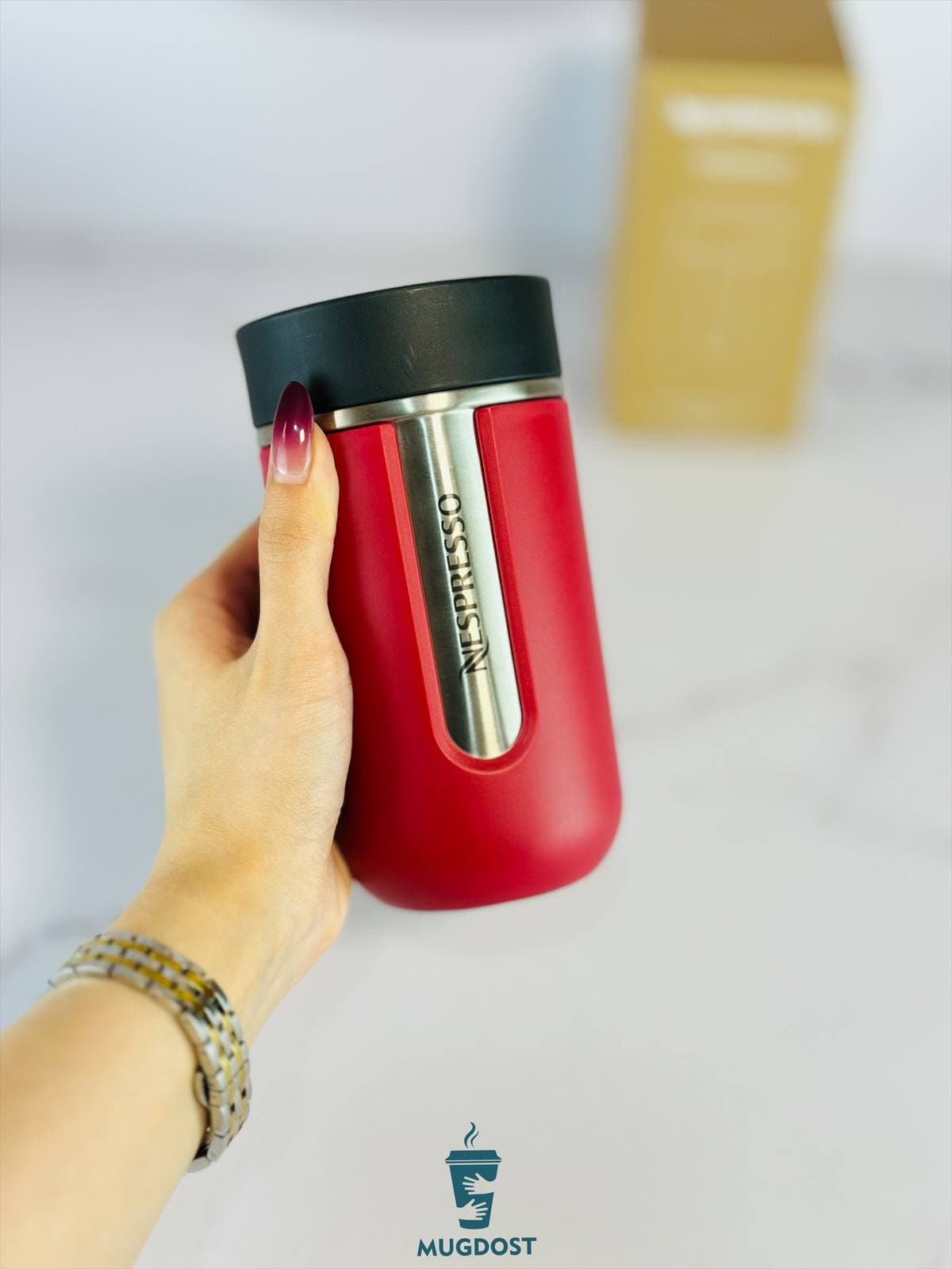 تراول ماگ نسپرسو زرشکی Nespresso nomad — تصویر ۴