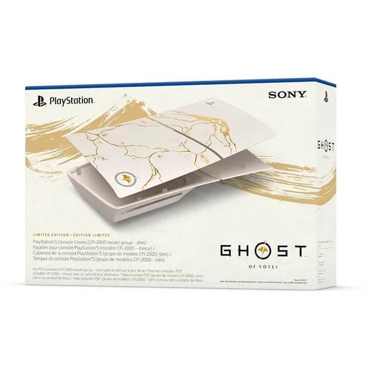 فیس پلیت PS5 Slim مدل Ghost of Yotei Gold Limited Edition — تصویر ۳