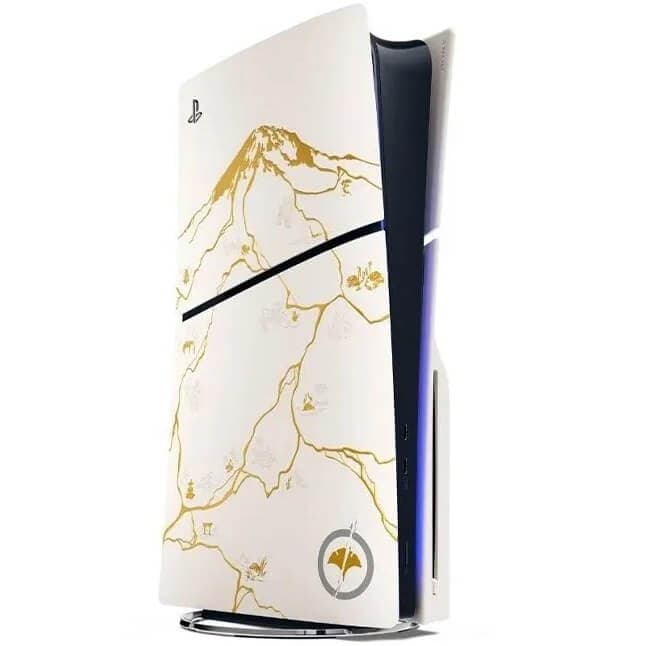 فیس پلیت PS5 Slim مدل Ghost of Yotei Gold Limited Edition — تصویر ۴