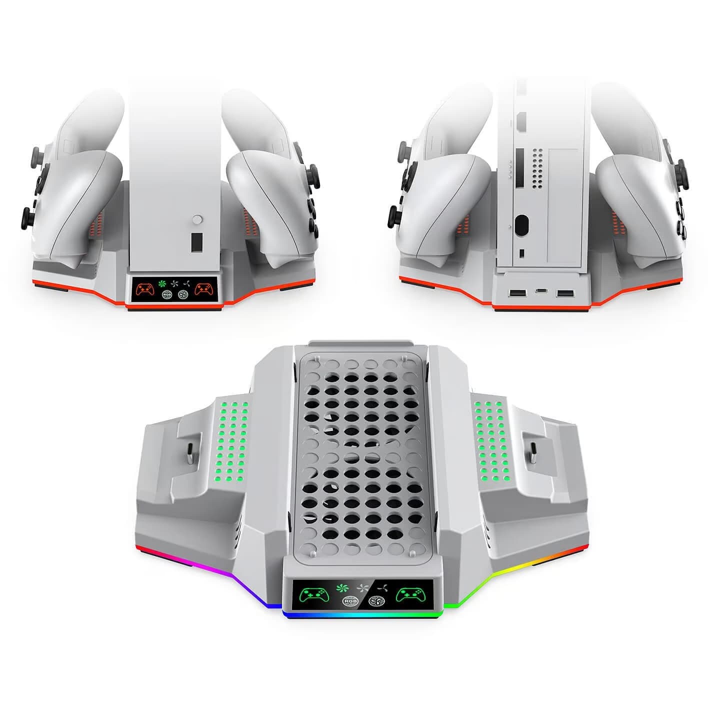 پایه خنک کننده و شارژر دابی مدل 3612 همراه باتری مناسب XBOX Series S — تصویر ۱۱