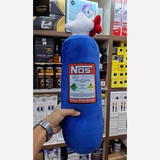 بالشت طرح کپسول NOS | بالشت اسپرت و فانتزی ماشین آبی