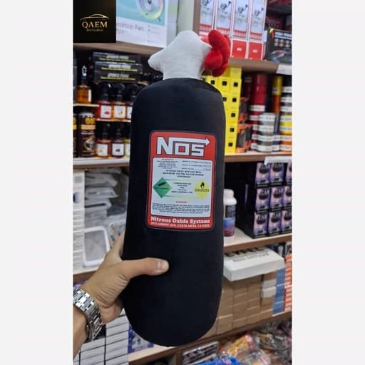 بالشت طرح کپسول NOS | بالشت اسپرت و فانتزی ماشین مشکی