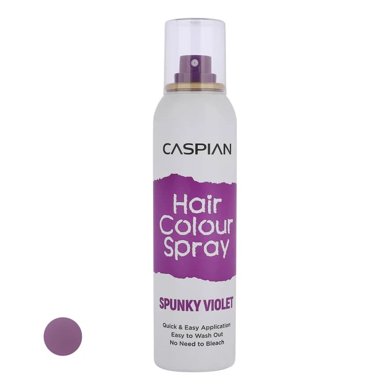 اسپری رنگ مو موقت کاسپین مدل Spunky Violet حجم 150 میل | رنگ بنفش