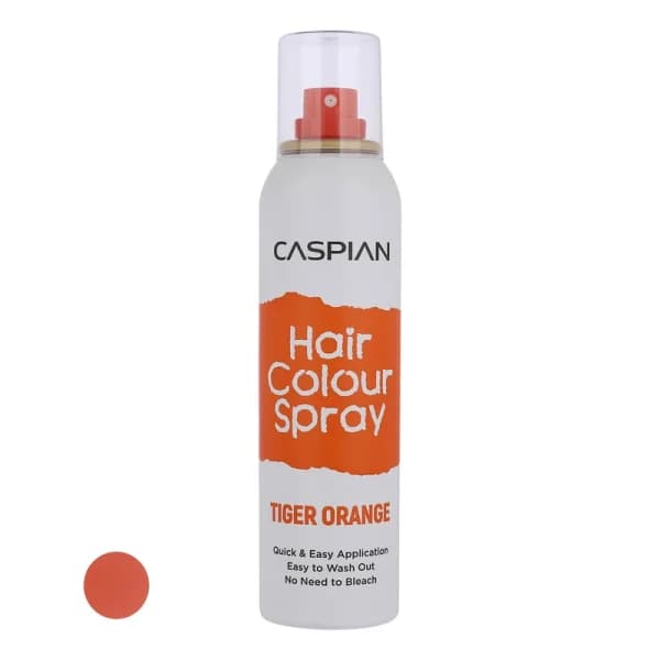 اسپری رنگ مو موقت کاسپین مدل TIGER ORANGE حجم 150 میلی‌لیتر | رنگ نارنجی