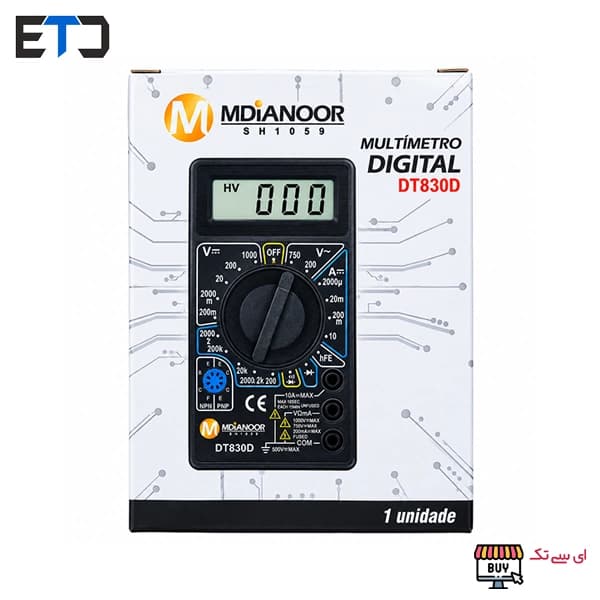 مولتی متر دیجیتال مدل DT830D برند مدیانور MDIANOOR