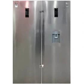یخچال فریزر دوقلو کلور مدل روسو آبسردکن (عرض 70 سانتی متر) استیل