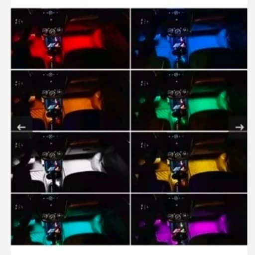 اتمسفر لایت خودرو RGB | نورپردازی داخل ماشین با ریموت و سنسور صدا — تصویر ۳