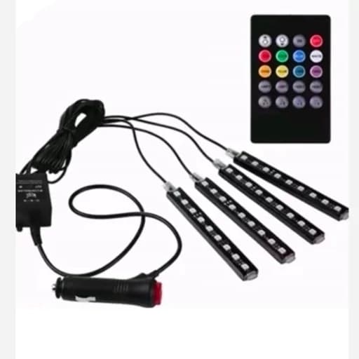 اتمسفر لایت خودرو RGB | نورپردازی داخل ماشین با ریموت و سنسور صدا