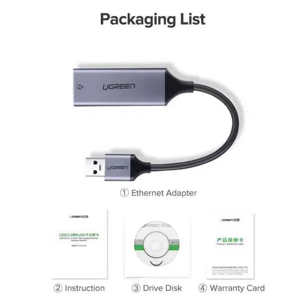 مبدل USB به Ethernet یوگرین مدل CM209 — تصویر ۳