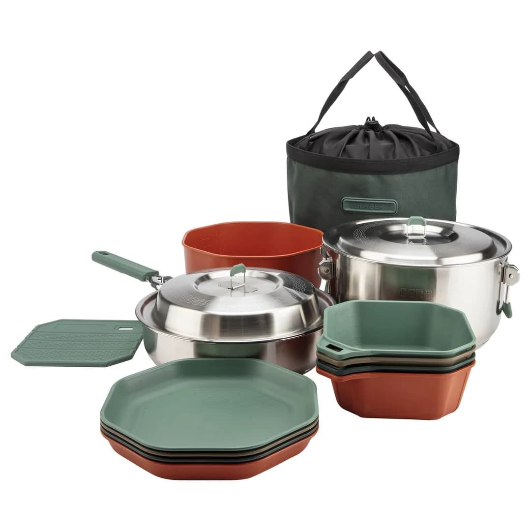 ست ظروف پخت‌وپز ۱۶ پارچه کمپینگ گربر مدل Gerber ComplEAT Cook Set