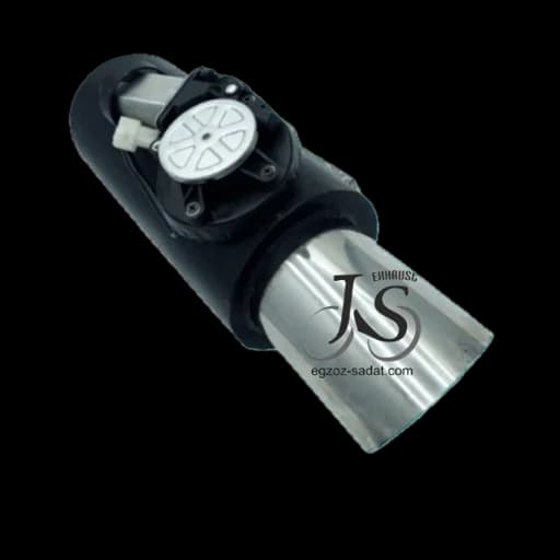 منبع اگزوز ریموت دار تک لول استیل سایز بزرگ JS | اگزوز اسپرت