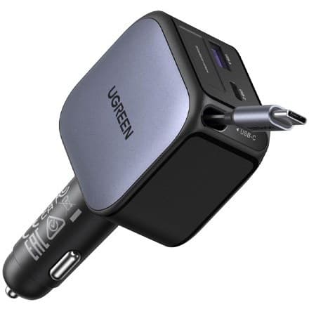 شارژر فندکی 60 وات یوگرین مدل EC602 به همراه کابل USB-C — تصویر ۲