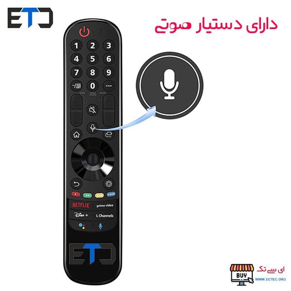 ریموت کنترل تلویزیون ال جی مدل MR22GA هوشمند — تصویر ۶