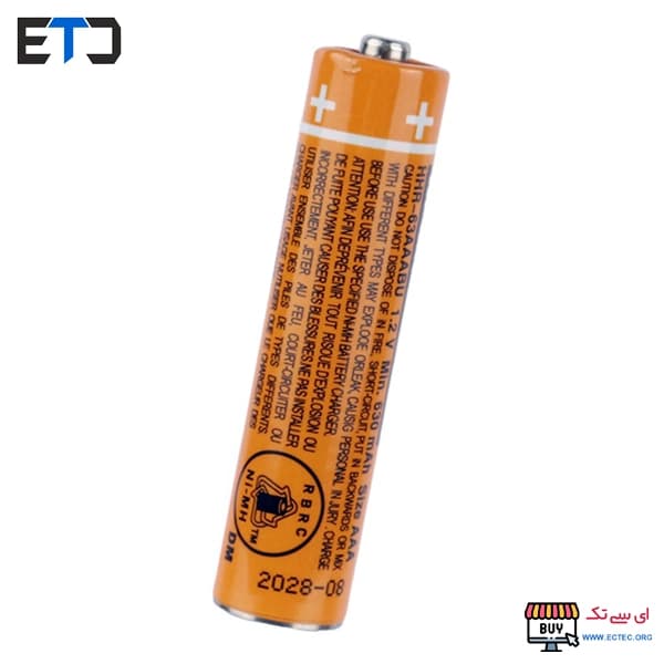 باتری نیم قلمی قابل شارژ 630mAh دوتایی مارک Panasonic — تصویر ۵